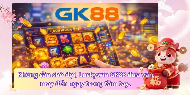 Không cần chờ đợi, Luckywin GK88 đưa vận may đến ngay trong tầm tay.